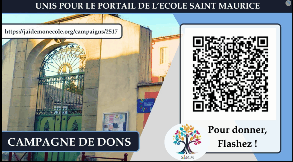 Don pour l'Ecole Saint Maurice