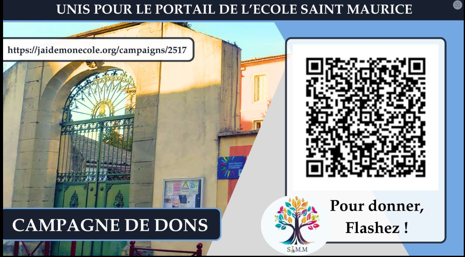 Don pour l'Ecole Saint Maurice